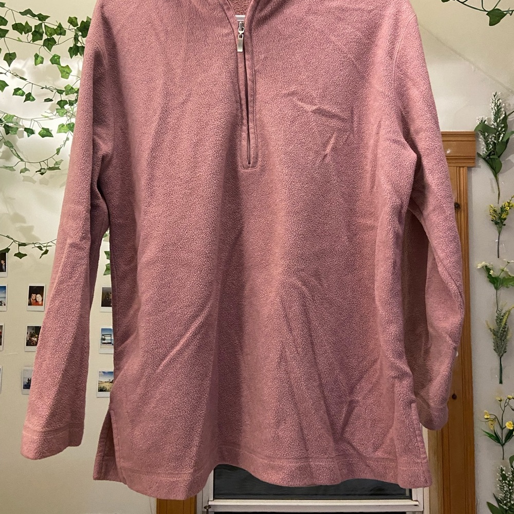 Pink fleece quarter zip up. Fits like a larger medium